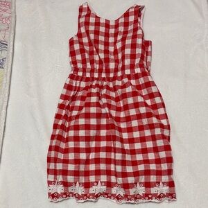 Cat & Jack Red and White Plaid Kids Dress